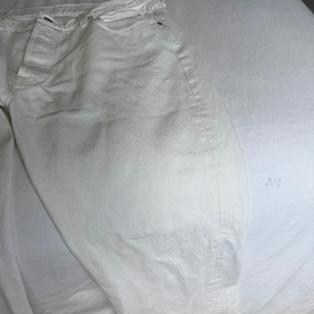 Y2K Levis 501 Original Fit White Denim Jeans 34x32 Fits 33.5x30.5 Button Fly